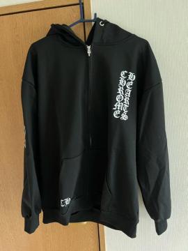 Chrome Hearts �N�����n�[�c �c�������S �w�ʉԑ��N���X���`�[�t �W�b�v�A�b�v�p�[�J�[ �t�[�f�B�[ �u���b�N L�T�C�Y