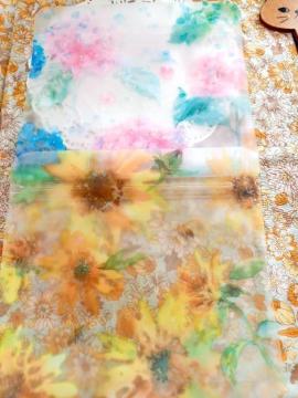 お裾分け☆紫陽花と向日葵のジップバック2枚☆