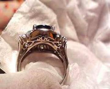 大粒/サファイア/3.4ct/ダイヤモンド/1.48ct/Pt850/高級/プラチナリング < 女性アクセサリー/時計  大粒/サファイア/3.4ct/ダイヤモンド/1.48ct/Pt850/高級/プラチナリング < 女性アクセサリー/時計の