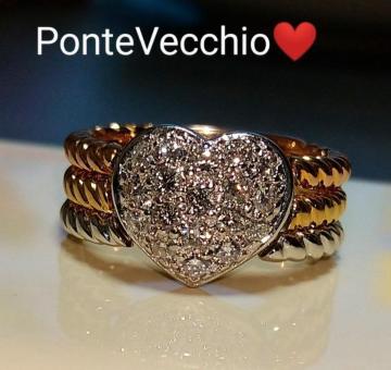 PonteVecchio����i�_�C�A�̃p���F�����O��k18 size12������������I