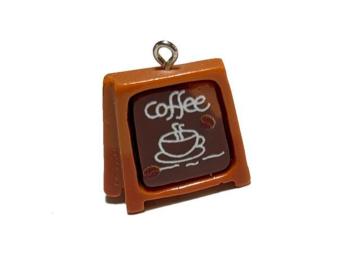 255 コーヒーの看板 1個 お店チャーム 樹脂パーツ◯