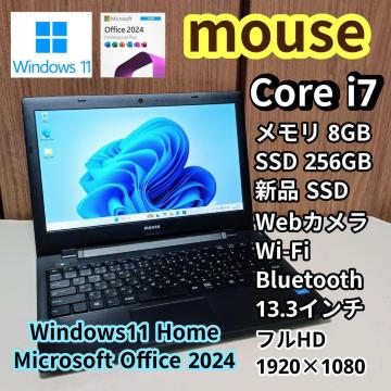 mouse Corei7 ������8GB �V�iSSD256GB �t��HD Web�J���� Windows11 Office2024