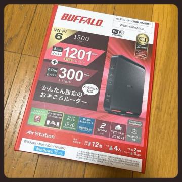 BUFFALO �o�b�t�@���[ Wi-Fi 6 ���[�^�[ WSR-1500AX2L�i����LAN�e�@�j�V�i ���g�p