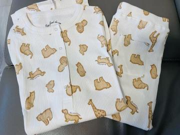 新品 ジェラートピケ クッキーアニマルモチーフ ルームウェア パジャマ上下セット