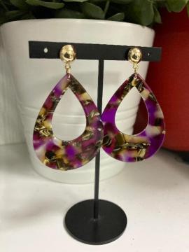 ハンドメイド アクリルパーツを使用したピアス