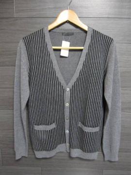 □HARE/ハレ レジメンニット カーディガン/グレー/メンズ・Sサイズ☆新品