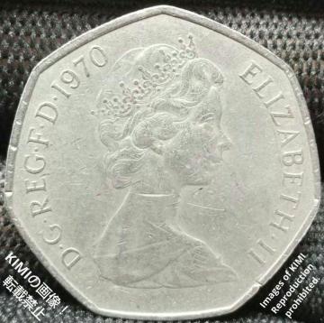 50 j[yX GUxX 2  1970 CMX ݕ Coin 50 New Pence Elizabeth