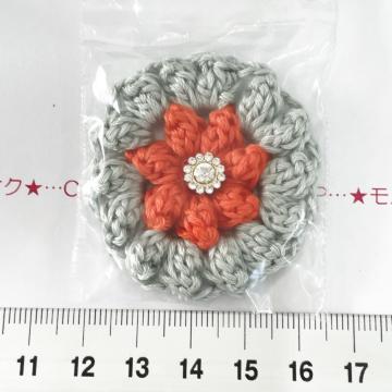 29*ハンドメイド♪ポコポコお花モチーフ ガラスビジュー付き 11