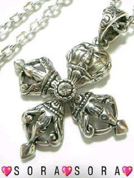 激シブ♪オラオラ.悪羅悪羅.お兄系 クロムハーツ風クロスネックレス