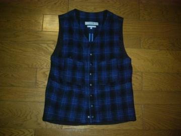 nonnativeノンネイティブチェックベスト1青黒系ネル