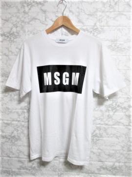 ☆MSGM エムエスジーエム ボックスロゴ プリント Tシャツ/メンズ/S☆オーバーサイズ