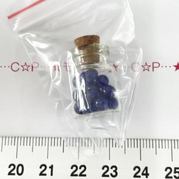 29*クラックガラスビーズ入り ガラスの小瓶 蓋接着なし 24