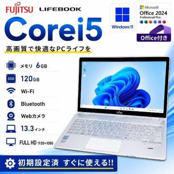Windows���ڃm�[�g�p�\�R�� FUJITSU LIFEBOOK Corei5 ������6GB SSD120GB Web�J����