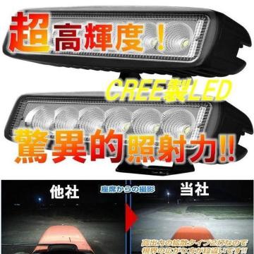 Px!ٓIƎ! ŐV CREE 18W LED UA Lp p [NCg o[ Ɠ  12V/24V