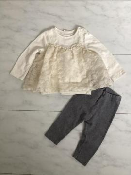 nico rito レイヤード レース トップス レギンスセット