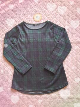 新品☆Vandash*チェックトップス 裏ベロア