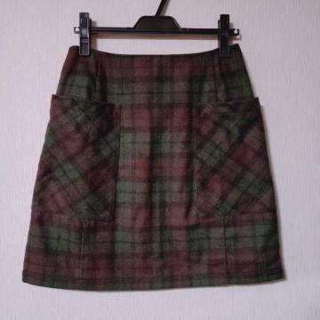 earth music&ecology �|�P�b�g�t����`�~�j�X�J�[�g �`�F�b�N �ΐF�~���F �A�[�X�~���[�W�b�N�A���h�G�R���W�[