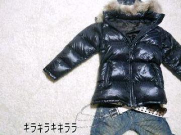 【Gainer】超軽量★3way・ラクーンファー*ダウン(羽毛)ジャケット<ブラックM>