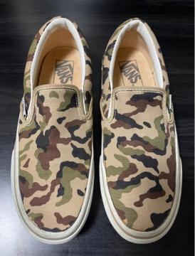 VANS SLIP ON V98 BEIGE.CAMO CANVAS oY@Xb|@x[WJ@23cm fB[X@