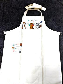 レア 1990年 新品 大人用 エプロン ノラネコランド サンリオ 昭和 レトロ ファンシー ねこ 猫 ネコ ビンテージ 初期