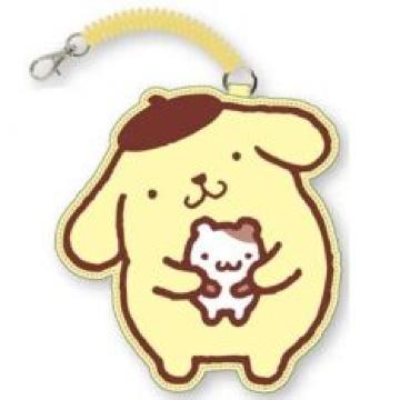 《New》ポムポムプリン★コイルリール付・ダイカット*パスケース