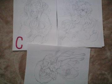 □□図版・紙類□□【オリジナル】(C)鉛筆画(等身普通・植物、植物モチーフ)全29枚+未発表1枚【自作イラスト】