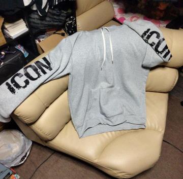ICON LEGEND ���S�v�����g�p�[�J�[ XXL 100%�|���G�X�e�� �O���[ �t�[�f�B�[