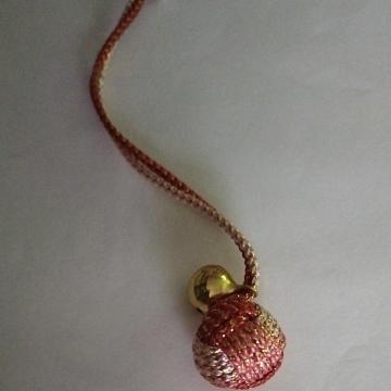 ハンドメイド 鈴 赤金ピンク 新品