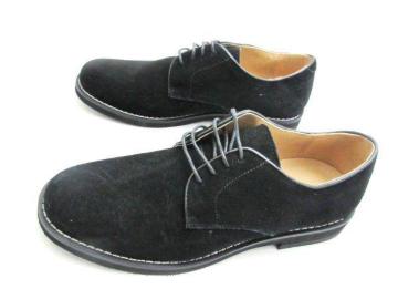 1円~C019新品Dedes本革カジュアルプレーントゥ/レースアップ25.5a黒♂