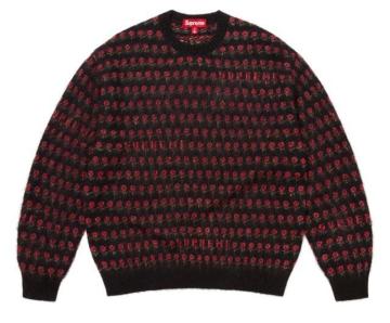 Supreme Flowers Metallic Sweater Black L
