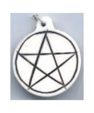 AzureGreen: Bone Pentacle pendant NwMO