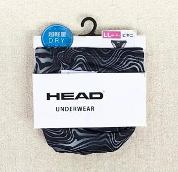 HEAD �r�L�j �u���[�t �k�k�T�C�Y �f�U�C�� �O���[/�u���b�N