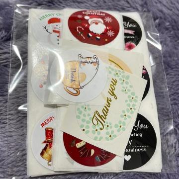 thank youシール 100枚セット Merry Christmas C