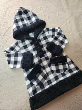 �L�b�Y �t�[�h�t�����s�[�X 90cm �`�F�b�N�� �{�A