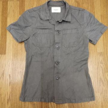 ZUCCA 厚手綿半袖ワークウエアー風シャツ