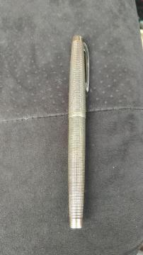 プラチナ 万年筆 スターリングシルバー 18k-WG 文具  銀