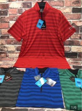 人気ブランド ダンロップ吸汗速乾ボーダー半ジップTシャツ1枚