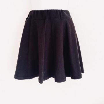 BLACK黒ブラックフレアミニスカート