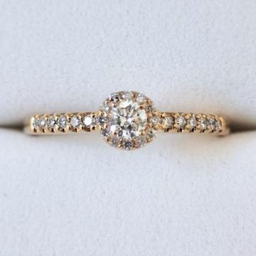 ���@���h�[���R �_�C�������h �O���[�X �����O K18YG 0.20ct 2.17g
