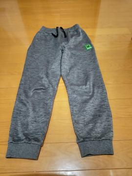 スウェットパンツ グレー Minecraft 130cmやや薄手