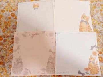 お裾分け☆mondoジンジャーキャットメモ4柄4枚☆