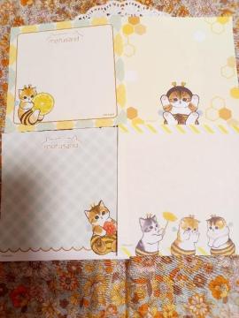 お裾分け☆モフサンドハチにゃんメモ4枚☆