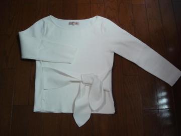 ★アプワイザーリッシェ 前結びリボンデザインニット★着用2・3度!再値下げ!最終出品!