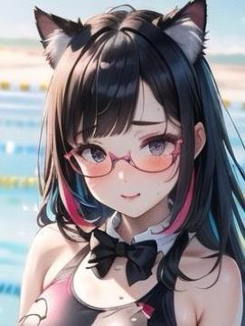 456 AI Girls オリジナル ネコミミ美少女 セクシー アート A4ポスター 高画質、光沢紙 ※3落札毎に+1枚サービス