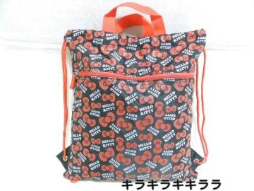 《New》キティちゃん★旅行のサブバッグに・ナイロン*2wayトートバッグ/ナップサック