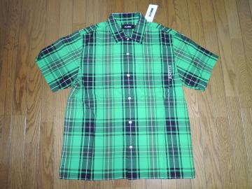 Vi XLARGE GNXg[W  `FbNVc S ΍ hJ Xeb` SLOGO CHECK S/S SHIRT