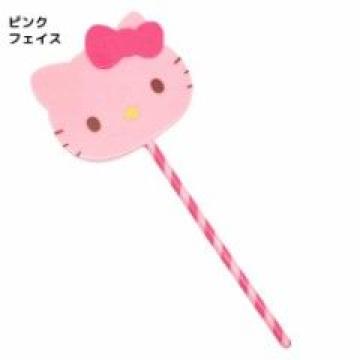 【キティ】可愛い♪ぺろぺろキャンディ型 手鏡 スティックミラー ピンクフェイス