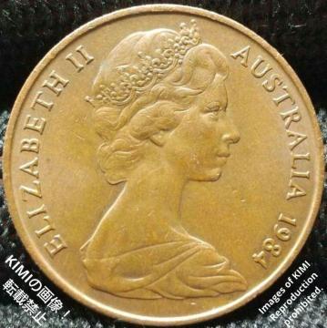 2Zg GUxX 2 1984 ݕ Coin I[XgA Australia 2 Cents Elizabeth