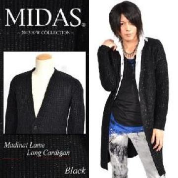 【MIDAS】《New》マディナ★ロング*ラメ入り・ニットカーディガン<ブラックF>