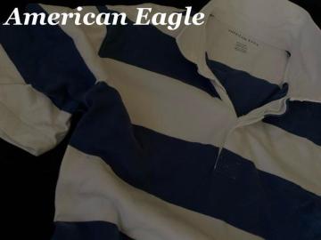 yAmerican EaglezAJC[O@Vintage Washed K[Vc@US[XL/White~Blue